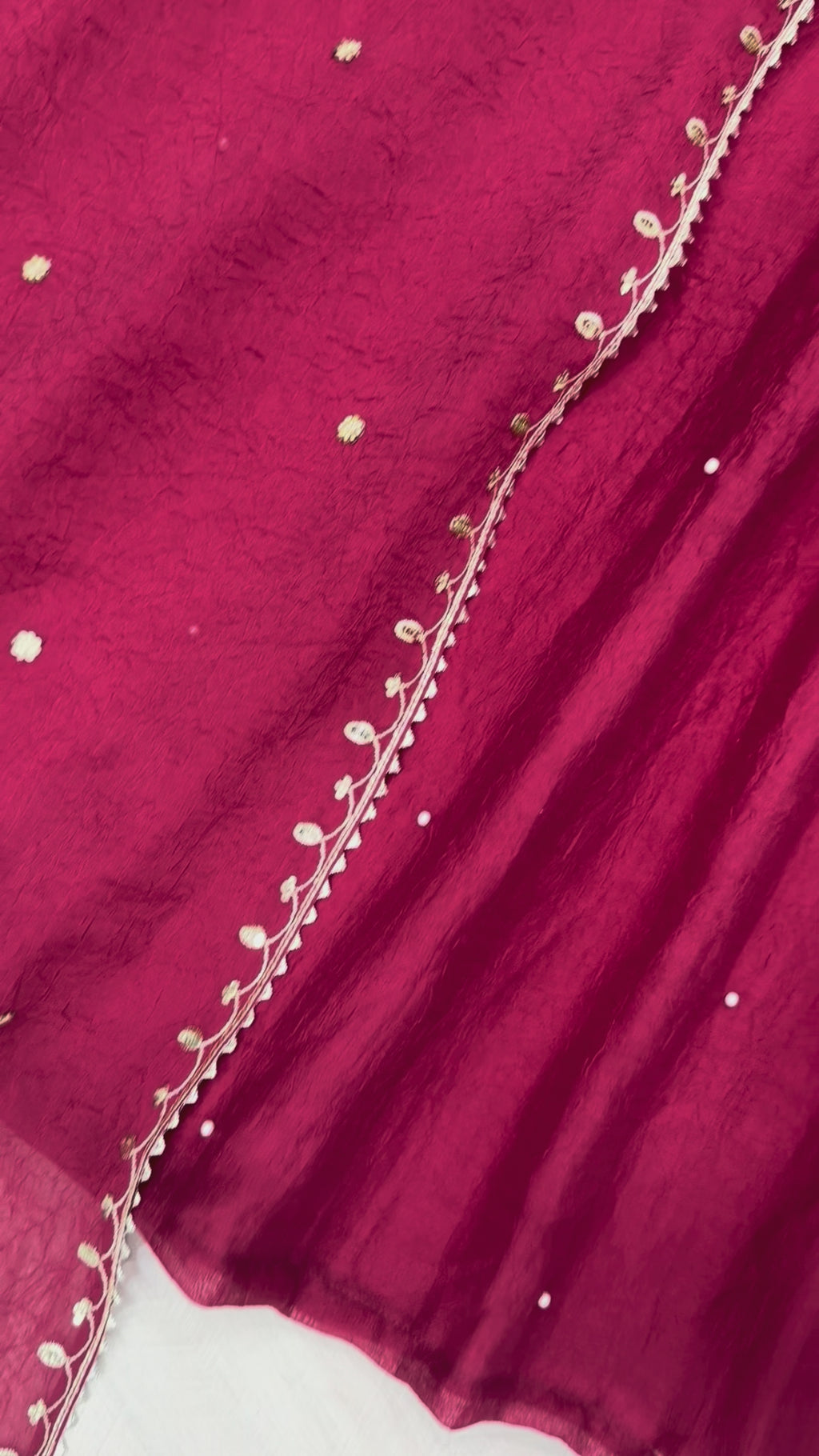 Maroon Rangoli Crush Embroidered Anarkali Gown with Pant & Dupatta – Party Wear Set