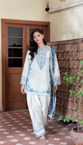 Embroidered Satin Rayon Kurta with Farshi Palazzo & Printed Dupatta Set – Party Wear
